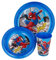 STOR Set 3 Pezzi (Piatto, Ciotola e Bicchiere Easy 260 ML) Spiderman Streets, Multicolore, Estándar