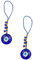 NUOBESTY 2 Stück Blaue Augen Schlüsselanhänger türkisches amulett Anhänger Böser Blick Schlüsselbund Eid Mubarak Blaue Augen Keychain Charm Evil Eye Glück Dekoration Taschen Rucksack Deko