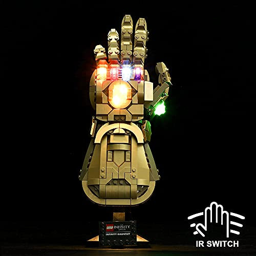 Kyglaring LED-Beleuchtungsset Kompatibel mit Infinity Gauntlet Lego 76191 Building Blocks Modell - mit IR-Schalter - Modell Nicht im Lieferumfang enthalten (Standardversion)