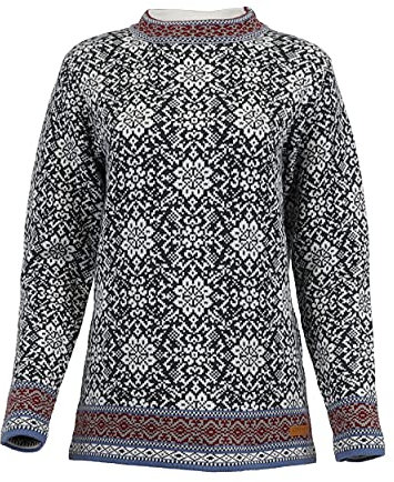 ICEWEAR Guðrún nordischer Damenpullover aus Baumwolle (weiß, XXS)