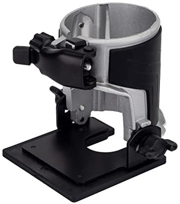 JCB Inclined Router Base for Use with 18v Router, Aluminium Base, Non-Slip Body Grip, Adjustable Tilt Range -30 to 45 Degree, 8mm Socket Wrench, 3 Year Warranty