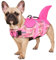 CITÉTOILE Salvagente per Cane, Giubbotto Salvagente per Cani, Ripstop Regolabile Squalo Giubbotto di salvataggio, Leggero e Sicuro per Gli Sport Acquatici, Rosa mimetico, M