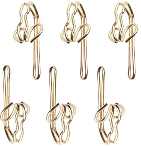 Curtain Hooks Metal Curtain Header Tape Drapery Hooks for curtains 2.9x1.2cm (100 Pack gold)……