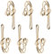 Curtain Hooks Metal Curtain Header Tape Drapery Hooks for curtains 2.9x1.2cm (100 Pack gold)……