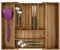 Utoplike Acacia Cajón Organizador Expandible, Portacubiertos Ajustable, Divisor de Utensilios de Cocina, Cubiertos, Cuchillos, herramientas en la Cocina, salón, dormitorio