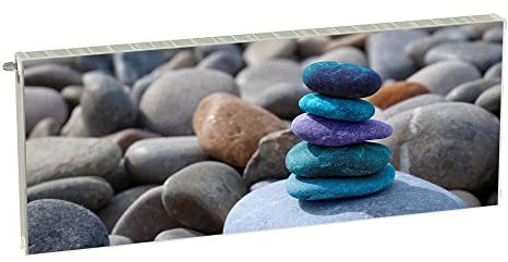 Magnetic Radiator Cover, Colourful Stones, 160 x 60 cm, Heating Cover, Trim, Magnetic Cover Mat, Fridge Made of a Flexible Magnet, Digital Print