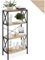 tectake® Industrial Regal mit 4 Ebenen, 61,5 x 31,5 x 133,5 cm, Standregal, Bücherregal, für Deko Wohnzimmer, Möbel für Arbeitszimmer, als Wohnzimmerschrank - Industrial Holz Hell, Eiche Sonoma