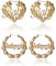 Grandes boucles d'oreilles créoles en bambou pour femme des années 80 et 90, boucles d'oreilles de style hip-hop, bijoux cadeaux de fête, accessoires personnalisés, Acier allié, Pas de gemme