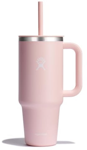 Hydro Flask - Travel Tumbler 1180 ml (40 oz) with Closable Press-In Straw Lid - Stainless Steel - Double Wall Vacuum Insulated - Splash resistant lid - Trillium