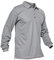 KEFITEVD Men's Casual Golf Polo Shirt Long Sleeve Lightweight Button Down Collar Polo Breathable Work Hiking T Shirt, Light Grey, XL