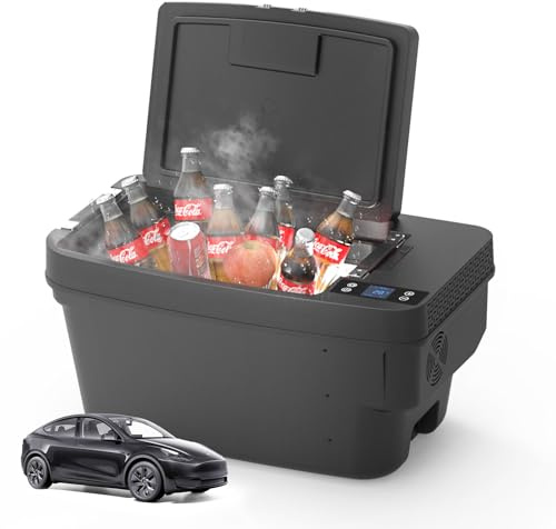 CHERY INDUSTRIAL.COM - Frigorifero portatile da auto per Tesla modello Y, congelatore per auto da 35 stanze (33 l), congelatore frigorifero per esterni, viaggi, campeggio, picnic