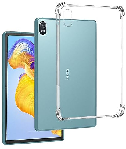 REY Funda Anti-Shock Gel Transparente para Honor Pad 8 12, Ultra Fina 0,33mm, Esquinas Reforzadas, Silicona TPU de Alta Resistencia y Flexibilidad