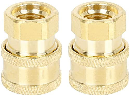 XYWHPGV 2 pièces 14mm diamètre intérieur voiture laiton nettoyeur haute pression adaptateur connecteurs prise rapide(7abb1 17ac5 d2cd3 de189 fc15e 76772