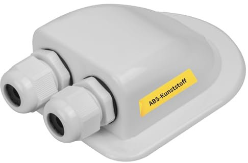 Avoltik Pasacables solares de 2 vías, impermeable de plástico ABS, pasacables solares para techo, autocaravanas, caravanas, barcos, jardín y casas de vacaciones para instalación solar