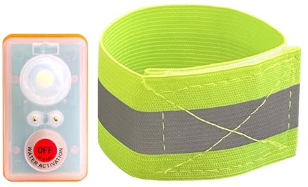 WICKED Rettungsweste LED Strobe Notlicht für Mann Overboard Survival Set mit elastischem reflektierendem Band Gurt - Wasseraktivierter Hochintensitätsstrahl Lange Reichweite Rettung (1 Pack)