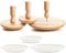 Wenqik 3 Pack Pottery Molds 4. 5'', 6. 5'', 8. 5'' Plaster Molds Wood Pottery Tools with Handle Ceramic Tools for Ceramic Top Forms for DIY Bowls Plate Dish Slump Press Art Making
