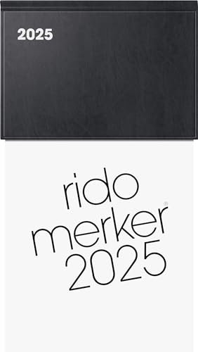 rido/idé Vormerkbuch Mod. Merker 2025 | 108×201 mm, Kunststoff, schwarz
