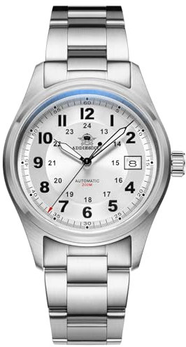 ADDIESDIVE automatikuhren Herren leuchtendanaloge Uhr automatik NH35A Mechanische Uhren Mit Edelstahlarmband AD2048