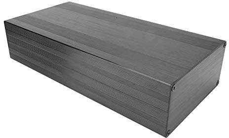 Brushed Black Oxide Split Aluminum Box Aluminum Cooling Case Enclosure Electronic Box for Amplifier (300mm Long)