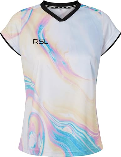 RSL Funktionsshirt Sport T-Shirt für Damen | River White | Polyester, dehnbar, schnelltrocknend, Weiß, Größe L