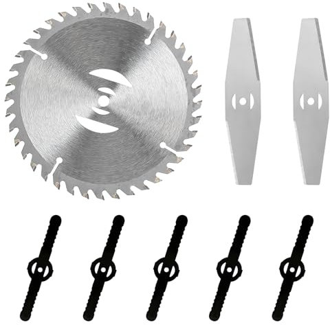 Rasentrimmer Ersatzmesser,Ersatzmesser Trimmer Set,Rasentrimmer Messer,Rasentrimmer Zubehör,Replacement Blade Für Akku-Rasentrimmer,Enthält Kunststoffmesser,Edelstahlklingen,Edelstahlsägeblatt (8pcs)