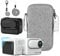 LEWOTE Accessories Kit Compatible with Insta360 GO 3S [Silicone Camera Case Cover and Lens Cap][2Pcs Screen Protector Film][Carrying Bag with Auto Locking Carabiner and Lock] (Black)