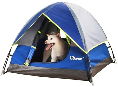Blue Dog Tent, Enclosed Dog Bed, Portable Indoor/Outdoor Dog House with Soft Mat - 39 X 39 X 31 Inches