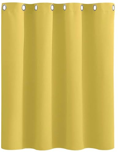 GAIFNAG Verdunkelung Fenstervorhang Gardinen Vorhänge 140 x 100 cm Blickdicht Abdunkelnd, Größe Und Farbe Wählbar Modern Schlaufenschal, Balkontür Gardine für Hochzeit Fenster Wohnzimmer, Gelb