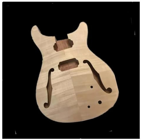Unlackierte Gitarre - Korpus Aus Mahagoni Und Ahorn - Semi-Hollow-E-Gitarre