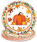 AUOCATTAIL 24 piatti di carta autunnali con foglie d'acero e zucca, forniture per feste del Ringraziamento, 17,8 cm, foglie d'acero autunnali, stoviglie usa e getta, piatti da dessert per festa del