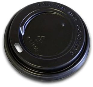Wertpack Deckel für Coffee to go Becher schwarz 300 ml oder 400 ml aus PS, 1000 Stück