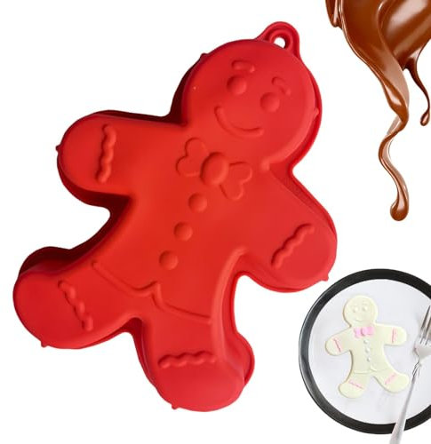 Moule à gâteau en silicone en forme de bonhomme en d'épices - Moule à gâteau en silicone anti-adhésif pour gâteau et savon