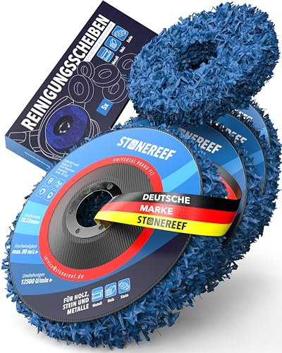Reinigungsscheibe 5er-Set [125x2,0x22,23mm] CSD Winkelschleifer Reinigungsscheibe - Schruppscheiben zum Reinigen, Rostentferner Scheibe, Grobreinigungsscheibe, Metall Schleifer & Autoarbeiten