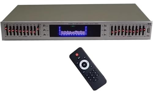 NGARY 20-Band-HiFi-Audio-Equalizer, Digitaler Grafikeffekt-Tuning-Equalizer Mit Fernbedienung, Integriertem Bluetooth/USB, Höhen-/Mittel-/Bass-Einstellung, Für Zuhause, Aufnahmestudio