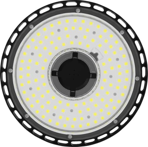 Berger & Schröter | LED Strahler UFO High Bay Light Hallenstrahler 100 W, Energieeffizienzklasse D, 12000 Lumen, 6500 K Weißlicht, IP66, Industriebeleuchtung