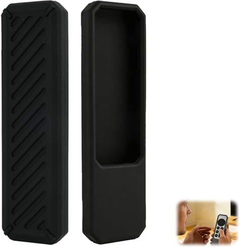 Silicone Remote Case, Siri Remote Case for TV Remote 3rd Gen 2022 & 2nd Gen 2021, Anti Slip Shockproof Remote Control Cover, Washable Remote Sleeve for TV 4K HD Streaming Media Player Controller