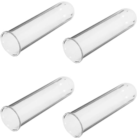 HOMSFOU Lot de 4 Vases Hydroponiques en Verre pour Propagation de Plantes et Fleurs, Design Simple et Élégant, Tubes à Eau Polyvalents pour Décoration Intérieure