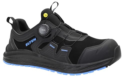 ELTEN Sicherheitsschuhe Ivar XXNF BOA Black-Blue Low ESD S3S für Damen & Herren, Carbonkappe, leicht, atmungsaktiv