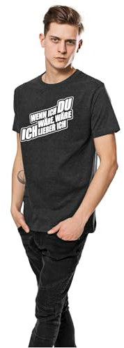 MERCHCODE Men's MC053-Sascha Grammel Tee T-Shirt, Charcoal, S