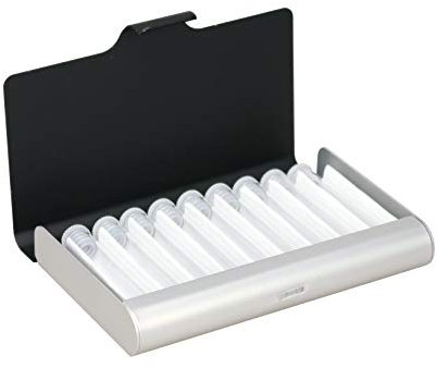 Homöopathie Taschenapotheke 9er Alu schwarz-silber (mit Klarglasröhrchen)