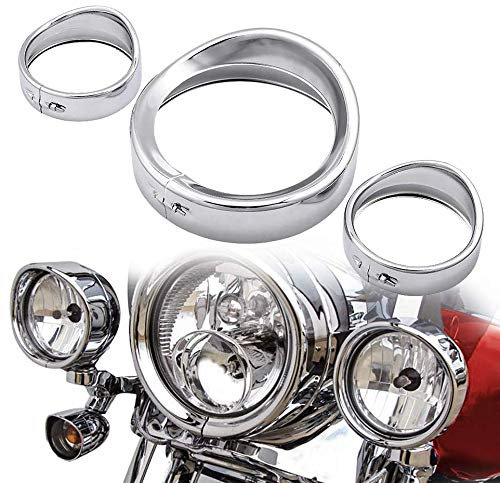 7 Visor Style Zierring für Scheinwerfer 4,5 Visor Style Zierring für Zusatzscheinwerfer für Motorräder