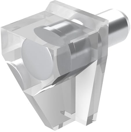 SOTECH 100 Stück Bodenträger transparent D5 für 5 mm Bohrloch Fach-Bodenträger für Holz- und Glasböden