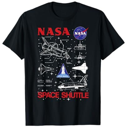 NASA Space Shuttle Schematic Blue Print T-Shirt