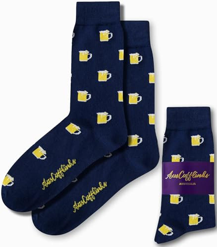 Beer Lover Cider Drinker Socks for Him | Pint Pot Lager | Present for Work Colleague | Bday Gift for Guys (Beer)