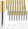 25 Pieces 10 ml Empty Mascara Tubes Wand Eyelash Wand Clear Refillable Cream Container Bottle with 4 Pieces Funnels Transfer Pipettes for Castor Oil and DIY Cosmetics (Gold)