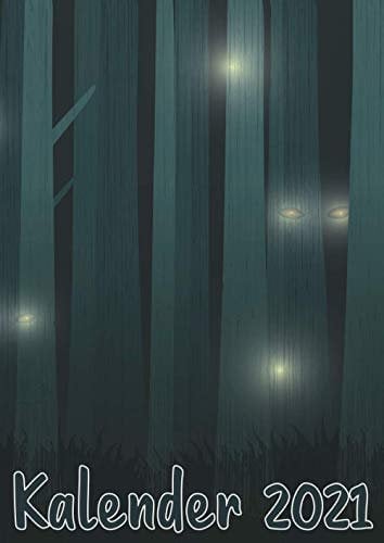 Kalender 2021: DIN A4 Kalender von 01/2021 - 12/2021 1 Tag = 1 Seite mit großem Tageskalender und großartiger Übersicht. Monatsübersicht, ... in diesem Kalenderbuch / Wald Bäume Natur