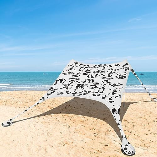 Night Cat Strandzelt Sonnenschutz Sonnensegel UPF 50+ UV-Schutz mit Sandanker Aluminium Polen für Strand Park Hinterhof