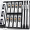 Nicpro 0.9 mm Metal Mechanical Pencil Set with Case, with 3PCS MP1000 0.9mm Drafting Pencil, 8 Tubes HB Lead Refills, 3PCS Eraser, Erasers Refills for Artist Writing, Drawing, Sketching, Silver