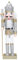 Amosfun Christmas Wood Soldier Nutcracker Ornament Glitter Collectible Nutcracker Figures Toy Traditional Royal Jacket Crown Xmas Table Puppet Doll for Holiday Home Decor Silver