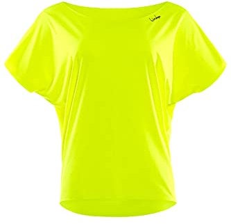 WINSHAPE Damen Super Leichtes Functional Dance-top Dt101 T-Shirt, Neon-gelb, S EU
